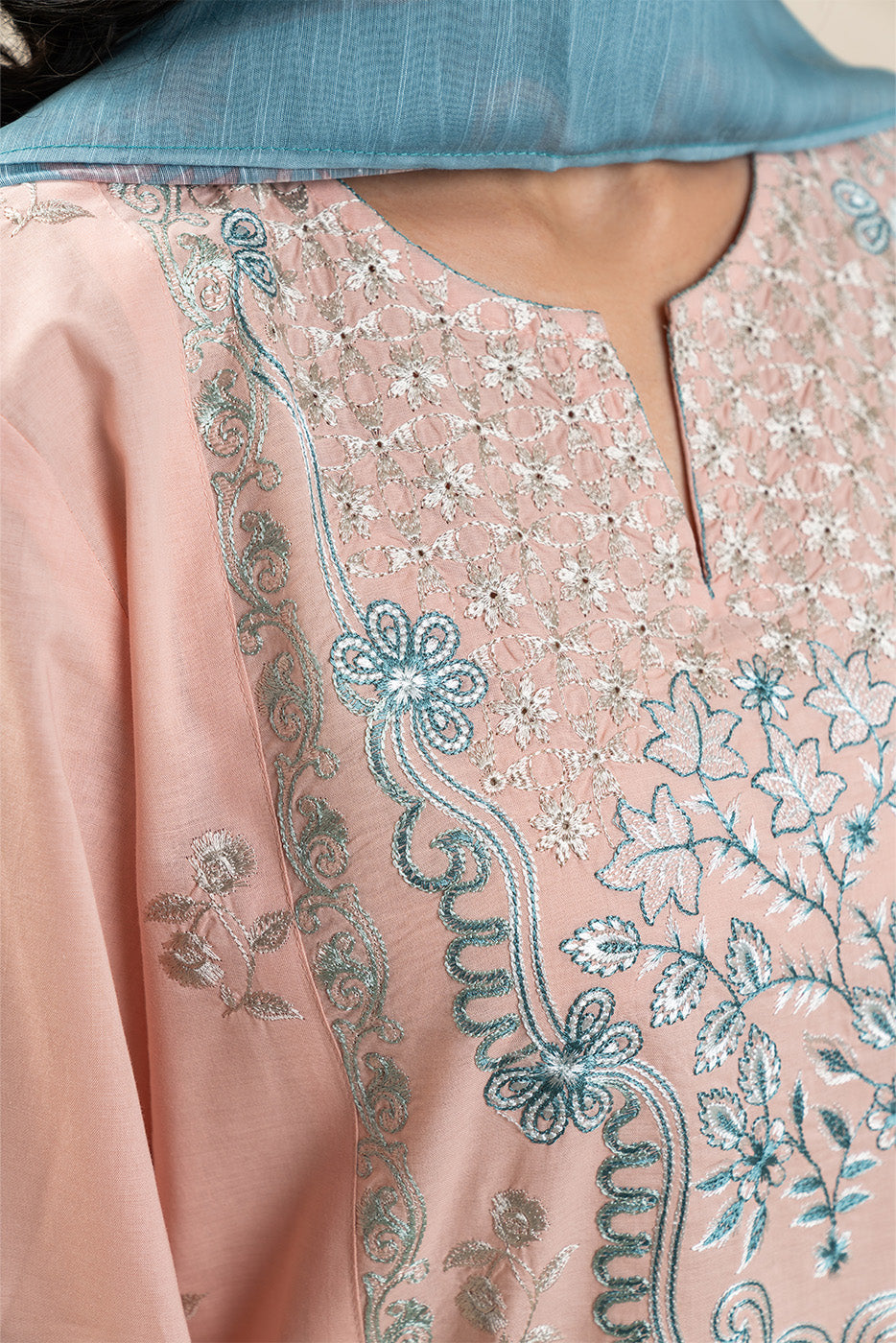 2 PIECE EMBROIDERED LAWN SUIT (PRET)