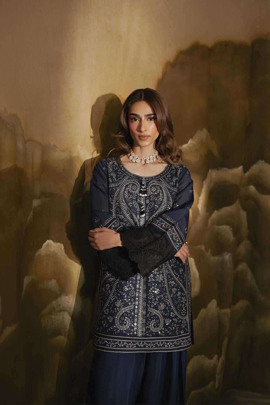 EMBROIDERED COTTON VISCOSE SHIRT (LUXURY-PRET)