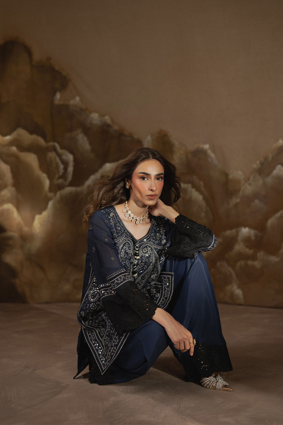 EMBROIDERED COTTON VISCOSE SHIRT (LUXURY-PRET)