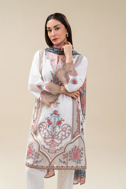 2 PIECE EMBROIDERED COTTON VISCOSE SUIT (PRET)