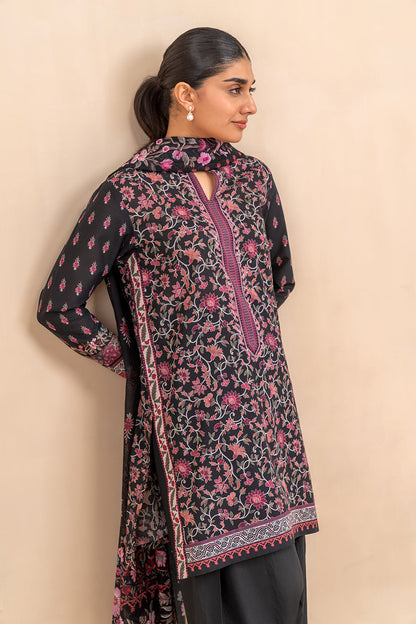 3 PIECE PRINTED LAWN SUIT-ETHNIC BLOOM (UNSTITCHED)