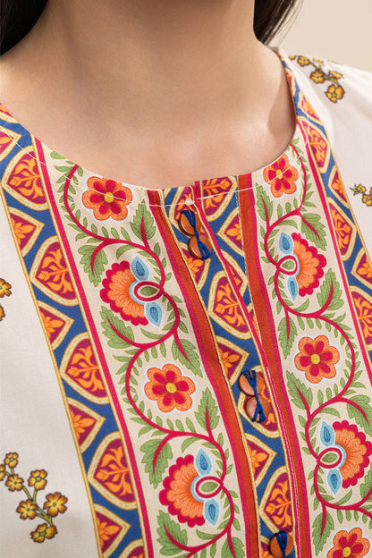 2 PIECE PRINTED COTTON VISCOSE SUIT (PRET)