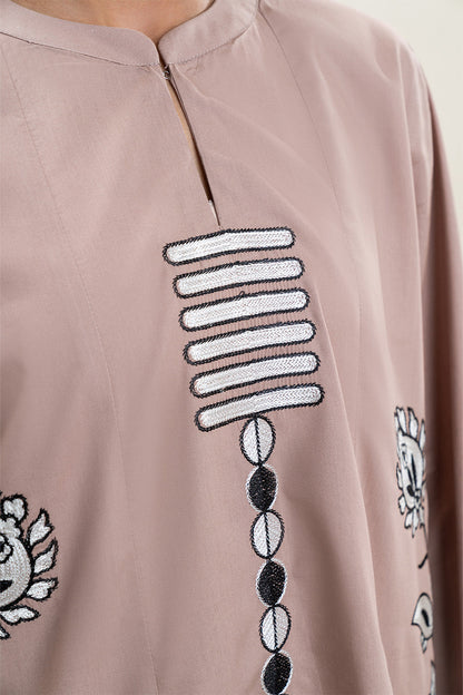 2 PIECE EMBROIDERED CAMBRIC SUIT (PRET)