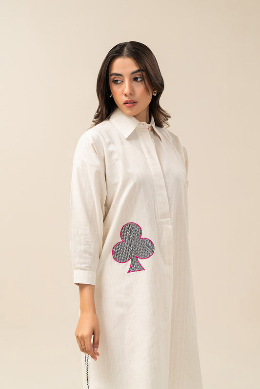 2 PIECE EMBROIDERED DOBBY SUIT (PRET)