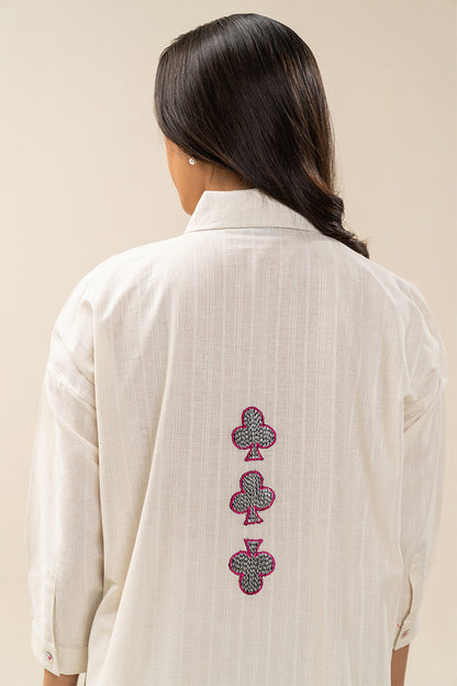2 PIECE EMBROIDERED DOBBY SUIT (PRET)