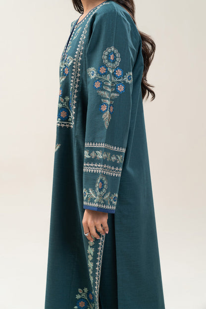 2 PIECE EMBROIDERED SLUB KHADDAR SUIT (PRET)