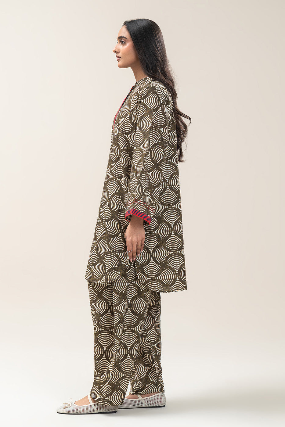 PRINTED KHADDAR SHIRT (PRET)