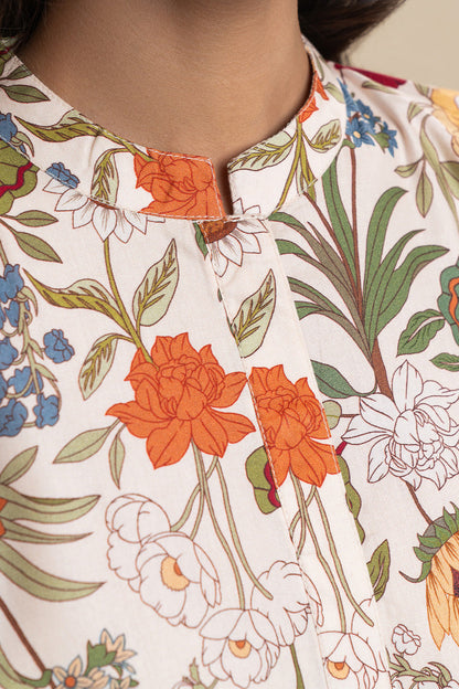 2 PIECE PRINTED COTTON VISCOSE SUIT (PRET)