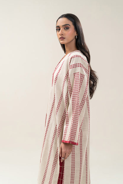 BASIC KHADDAR JACQUARD SHIRT (PRET)