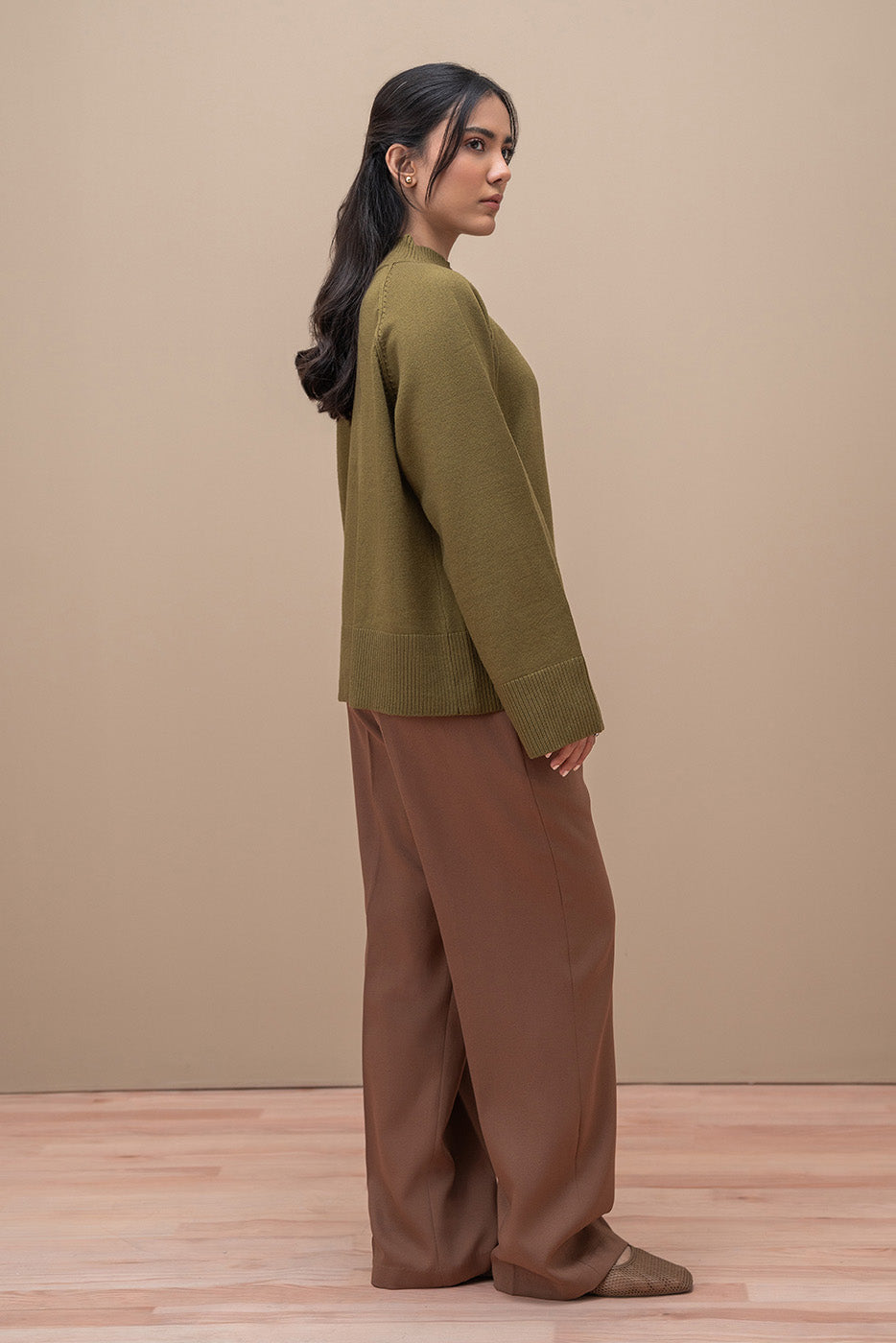 MOCK NECK PULLOVER