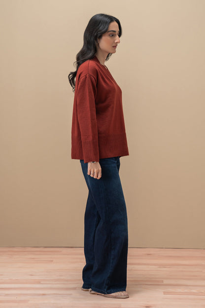 V-NECK PULLOVER